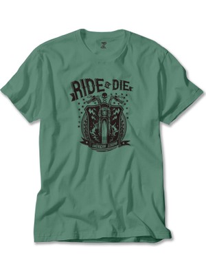 Wakha Ride Die Silhouette Yeşil Tişört