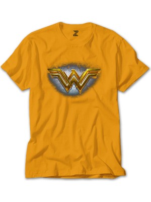 Wakha Wonder Woman Gold Logo Sarı Tişört