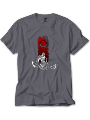 Wakha God Of War Kratos Logo Gri Tişört