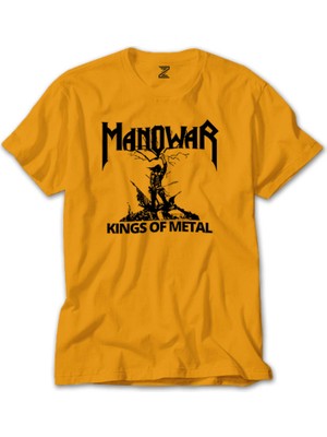 Wakha Manowar Kings Of Metal Black Sarı Tişört