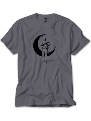 Wakha Moon Knight Sketch Gri Tişört
