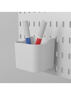 Smilesepet Çok Amaçlı Organizatör Pano Parçası Kalemlik 8 x 8 x 8 Beyaz