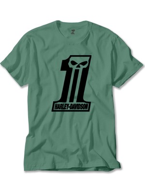 Wakha Harley Davidson Custom One Yeşil Tişört