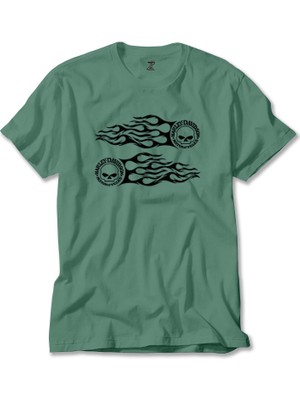 Wakha Harley Davidson Fire Yeşil Tişört