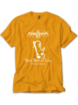 Z zepplin Nargaroth Black Metal Ist Krieg Sarı Tişört