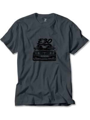 Z zepplin Bmw E30 Sketch Füme Tişört