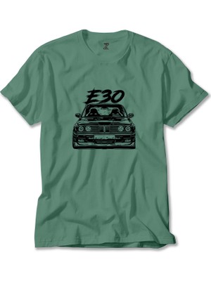 Z zepplin Bmw E30 Sketch Yeşil Tişört