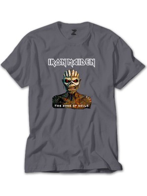Z zepplin Iron Maiden The Book Of Souls Gri Tişört