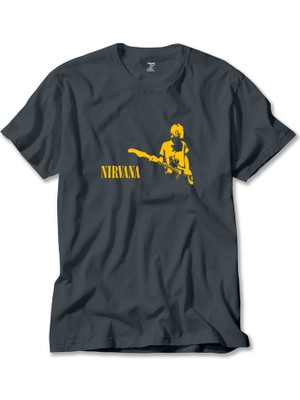 Z zepplin Nirvana Kurt Cobain Füme Tişört