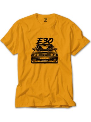 Z zepplin Bmw E30 Sketch Sarı Tişört