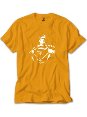 Z zepplin Superman Man Sarı Tişört