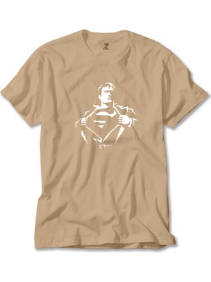 Z zepplin Superman Man Krem Tişört