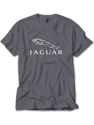 Z zepplin Jaguar Logo 2 Gri Tişört
