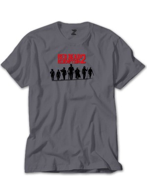 Wakha Red Dead Redemption 2 Poster Gri Tişört