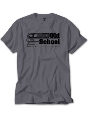 Z zepplin Bmw Old School E30 Gri Tişört