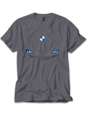 Z zepplin Bmw M4 Series Logo Gri Tişört