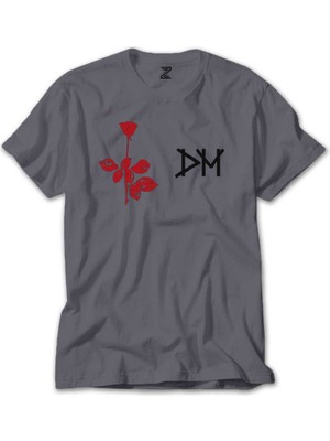 Z zepplin Depeche Mode Rose Gri Tişört