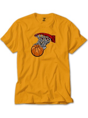 Z zepplin Basketball Hoop Sarı Tişört