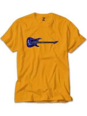 Z zepplin Metallica Ride The Lightning Guitar Sarı Tişört