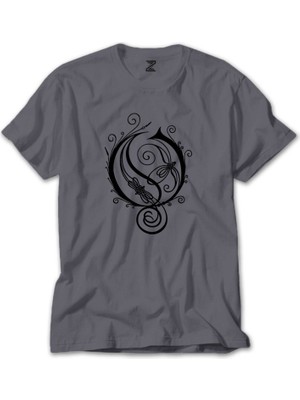 Z zepplin Opeth Type Gri Tişört