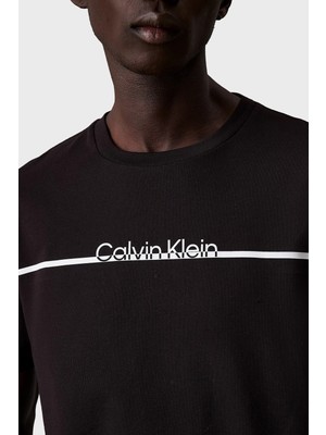 Calvin Klein Pamuklu Regular Fit Bisiklet Yaka Logolu T Shirt K10K113802BEH Erkek T Shirt K10K113802 Beh