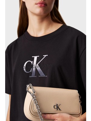 Calvin Klein Logolu Çıkarılabilir Zincir Askılı Çanta K60K613049PBF Bayan Çanta K60K613049 Pbf