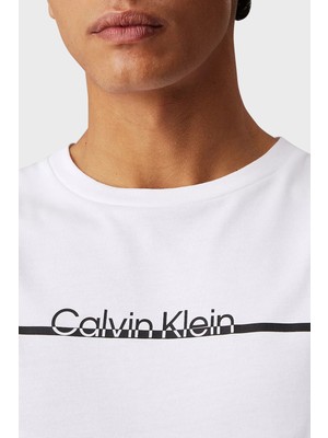 Calvin Klein Pamuklu Regular Fit Bisiklet Yaka Logolu T Shirt K10K113802YAF Erkek T Shirt K10K113802 Yaf