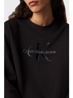 Calvin Klein Pamuklu Regular Fit Bisiklet Yaka Logolu Sweat J20j224724beh Bayan Sweat J20j224724 Beh