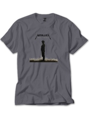 Z zepplin Metallica Master Of Puppets Metal Soldier Gri Tişört