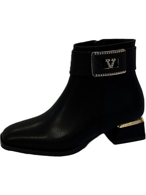 KAFKASLAR AYAKKABI Kafkaslar Kısa Boy 4 cm Kalın Kısa Topuklu Yeni Model Bayan Bot