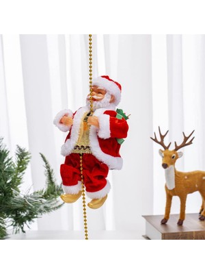 Mundo Venta Yılbaşı Noel Baba Figürü Zincire Tırmanan Noel Baba (Yurt Dışından)