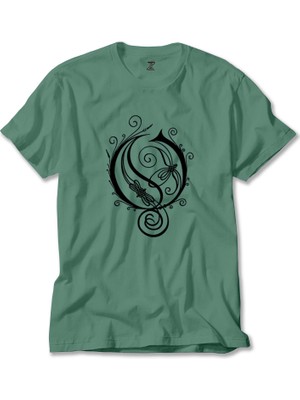 Z zepplin Opeth Type Yeşil Tişört