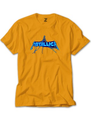 Z zepplin Metallica Logo Lightning Sarı Tişört