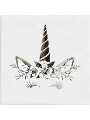 Unicorn Gümüş Peçete 16'lı