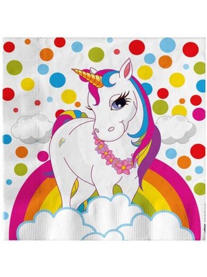 Unicorn Rainbow Peçete 16'lı