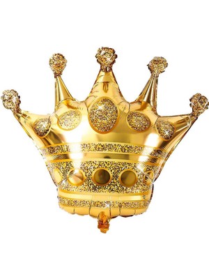 Kral Taç Temalı Altın Folyo Balon 73X69CM