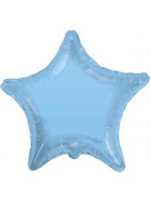 Açık Mavi Yıldız Folyo Balon 25CM