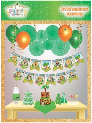 Safari Partisi Iyi Ki Doğdun Harf Banner