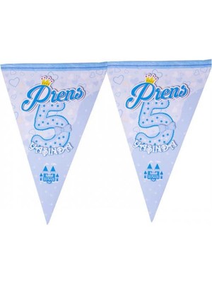 Prens 5 Yaşında Üçgen Flama