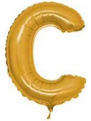 C Harf Folyo Balon Altın 40CM