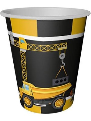 Iş Makineleri Karton Bardak 8'li