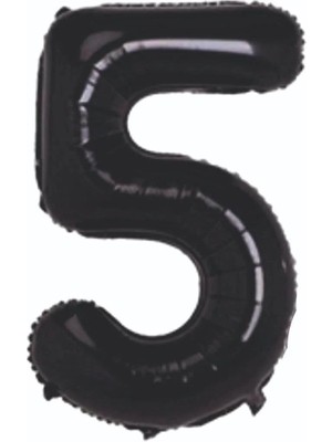 5 Rakam Folyo Balon Siyah 75CM