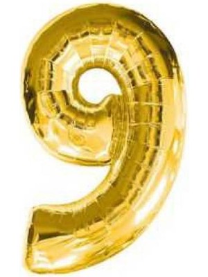 9 Rakam Folyo Balon Altın 100CM
