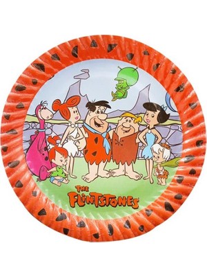 Taş Devri Temalı Karton Tabak 8'li