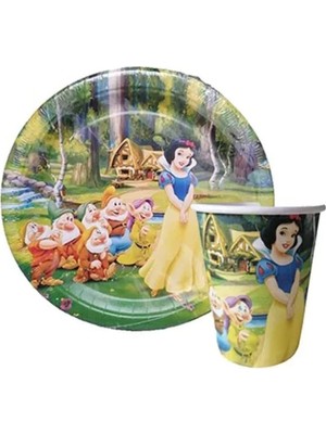 Pamuk Prenses Temalı Tabak 8'li