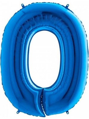 0 Rakam Folyo Balon Mavi 100CM