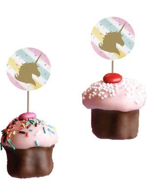 Unicorn Işıltı Temalı Kürdan 20'li