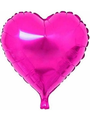 Fuşya Kalp Folyo Balon 45CM