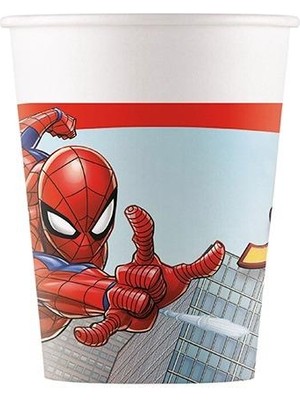 Spiderman Crime Fighter Karton Bardak 8'li