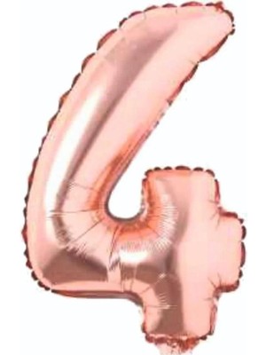 4 Rakam Folyo Balon Rose Gold 75CM